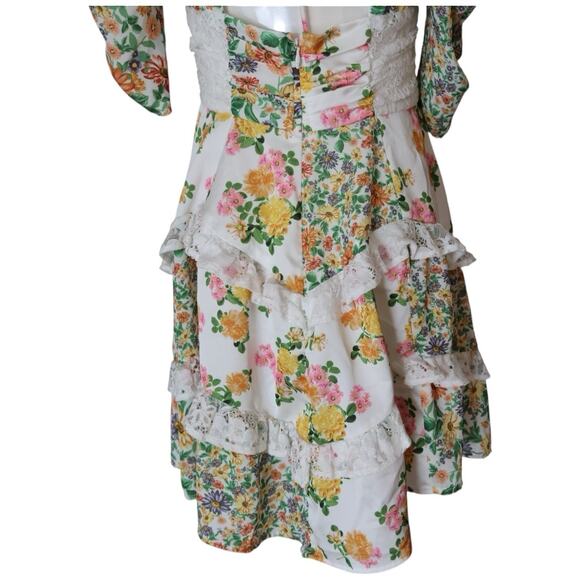 For Love and Lemons Rosalyn Mini Dress in Green Size S - Picture 15 of 16